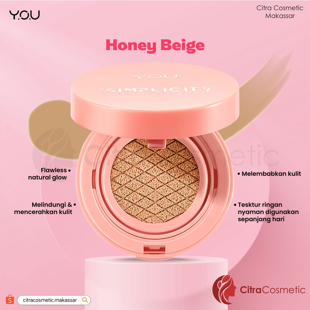 You The Simplycity CC Cushion Series | 01 Milky Beige | 02 Honey Beige