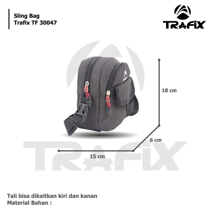 [KLIKTAS] Tas Selempang Pria Gaul 2 in 1 TRAFIX- TF 30047 - Sling Bag Modern