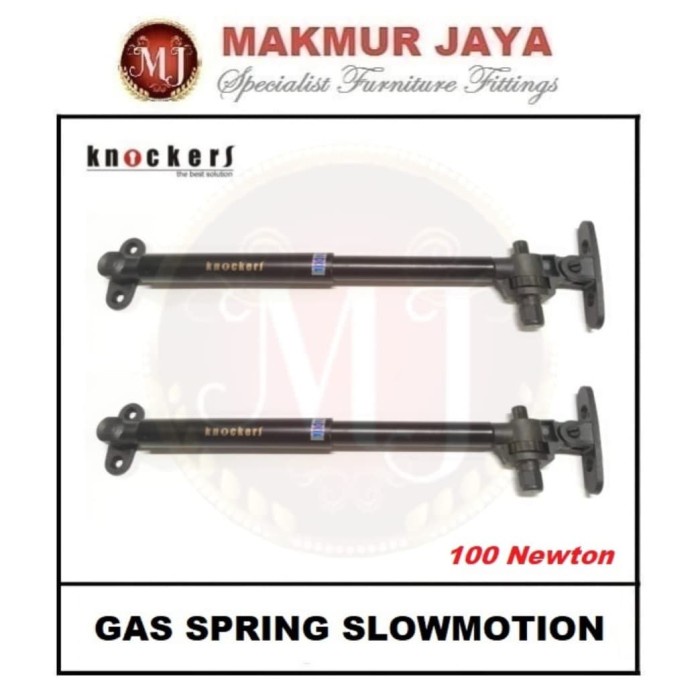 Engsel Gas Spring Slowmotion / Hidrolik Pintu Lemari Knockers 100N Premium