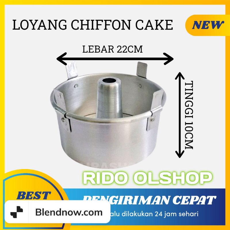 Loyang bolu chiffon cake Lurus ukuran 18 20 22 cm bahan alumunium