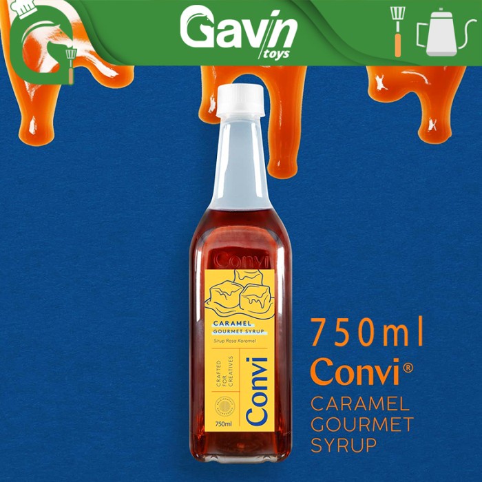 

SIRUP RASA KARAMEL - CONVI CARAMEL GOURMET SYRUP PREMIUM SIRUP 750ML