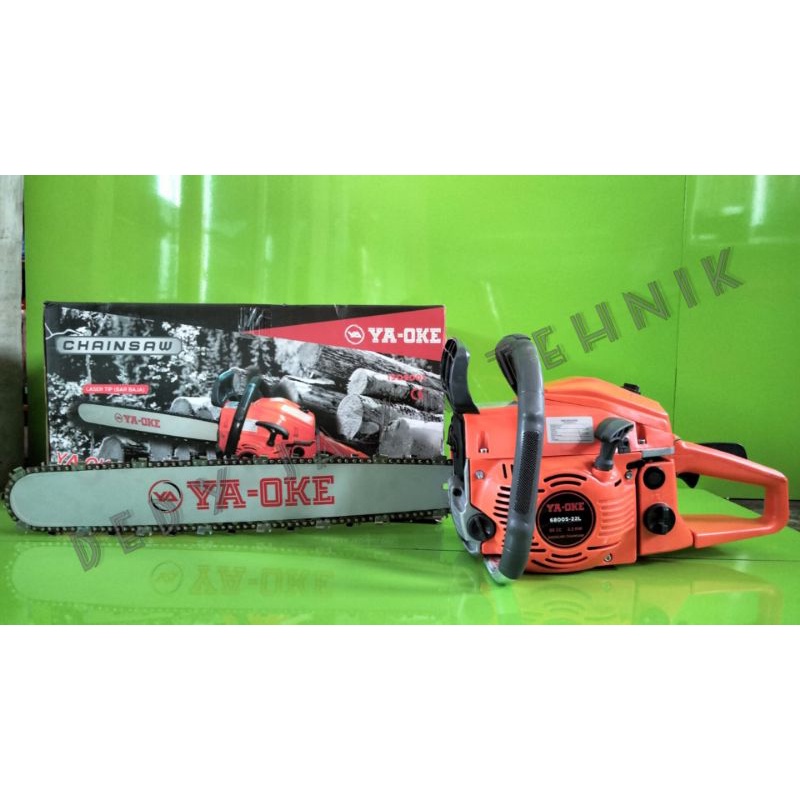 Mesin potong kayu mesin Gergaji kayu Chainsaw 22inchi YA OKE 6800S Laser