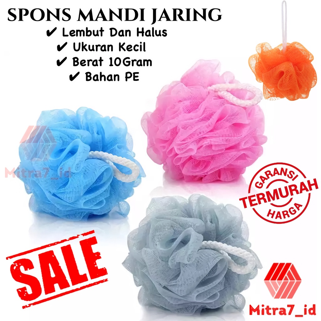 [M7] Spons Mandi Model Jaring / Shower Puff / Spons Mandi Gosok Badan / Spons Gosok Mandi