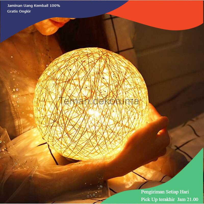 TD - LMP Ahomeone Lampu Tidur Bola 3D Night Light Lamp RGB Rechargeable 20cm - OU13