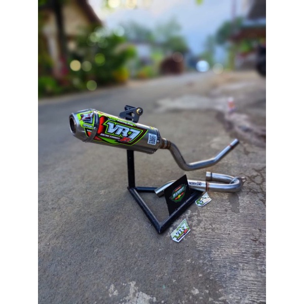 KNALPOT RACING VR7 BENDING SATU SAMBUNGAN UNTUK CRF KLX DTRACKER DLL