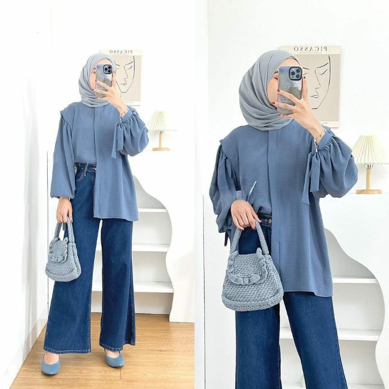 AKSA BLOUSE CRINCLE AIRFLOW