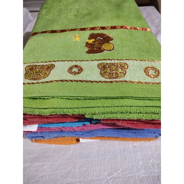 Promo 3  pcs Handuk bordir 50 x 100 dan  70 x 140 / Tebal dan halus