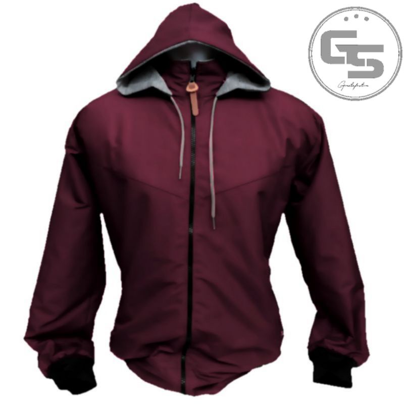 jaket parasut polos - jaket parasut bolak balik