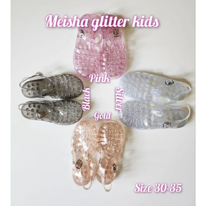 Sandal Jelly Shoes Kids Meisha Gliter Transparan Kids and Moms Sepatu Sandal Jelly Anak Import gladiator