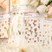 

Meet The Flowering Season Diary Deco Stickers / Stiker unik / stiker Lucu