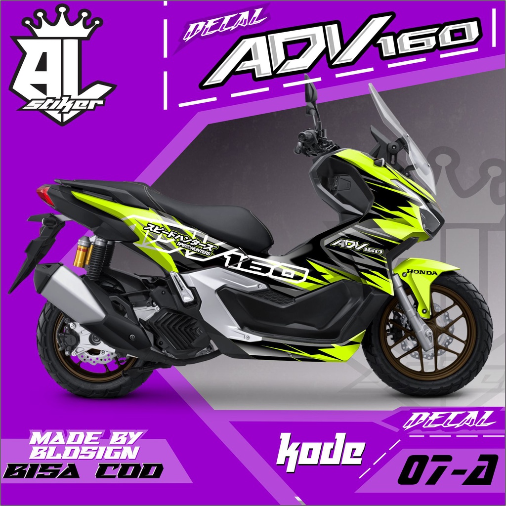 BL STIKER - Stiker ADV 160 Full Body Decal Stiker ADV 160 2022 Adventure Aksesoris Motor ADV Lis Var