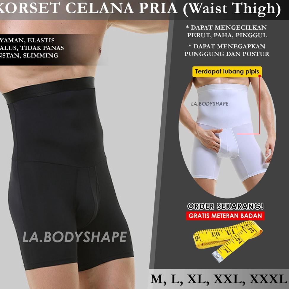 Tren Terbaru Korset celana pria / korset pelangsing perut dan paha waist thh / korset celana paha co