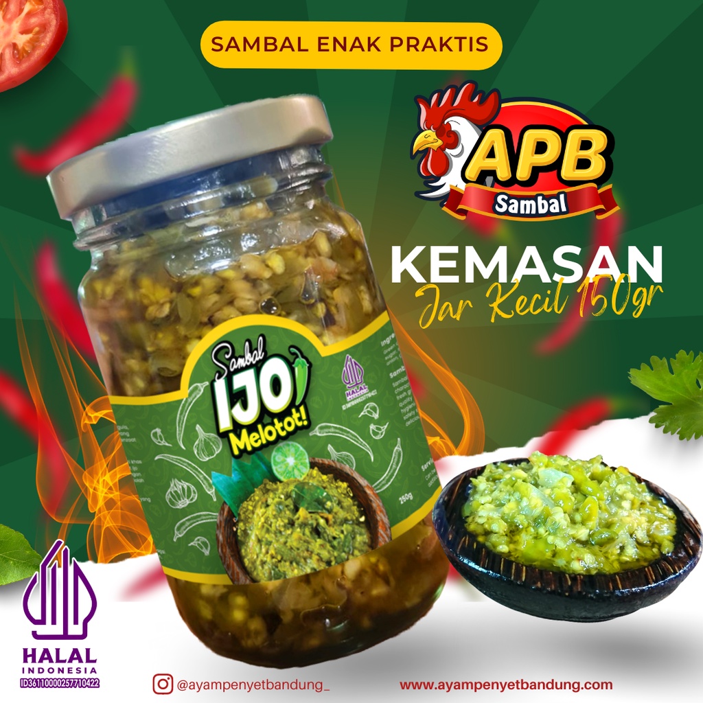 Jual Sambal Cabe Ijo Khas Apb Sambal Spesial Kualitas Ekspor Sambal Kemasan Instan G