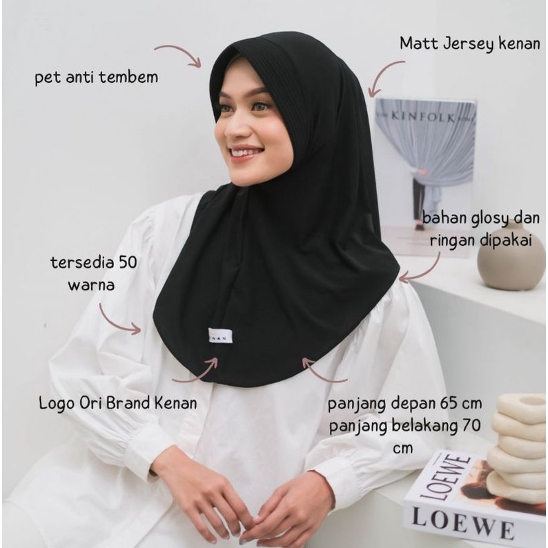 Bergo instan by Kenan/Hijab instan/Hijab Harian/Bergo daily/Bergo kekinian/Hijab Instan kekinian