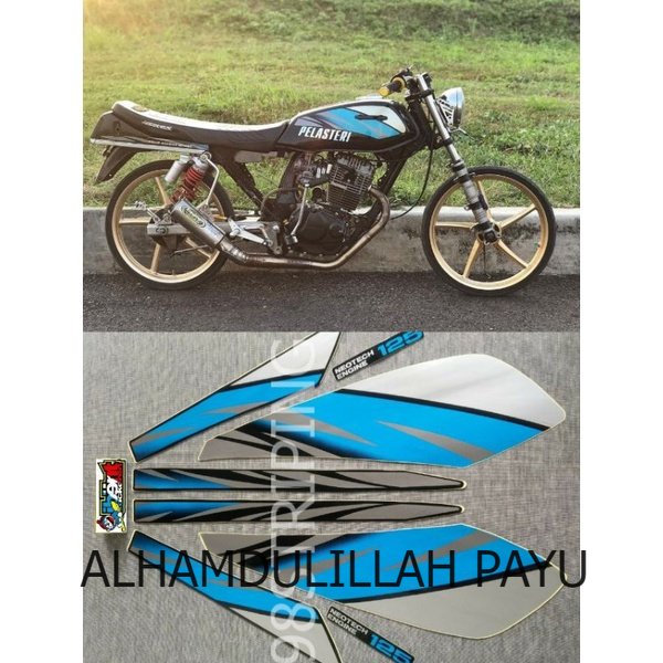 STRIPING LIS STANDAR ORI HONDA GL MAX BIRU TAHUN 1996 STIKER POLET BODY PLISIR