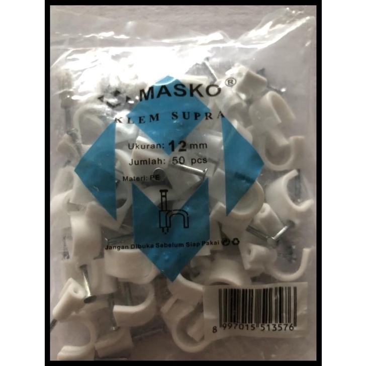 

Klem Kabel Clip Kabel Cable No 12 Mm No.12 Masko Beton