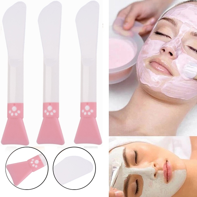 1pc Double-headed Silicone Cute Claw Face Mask Brush Multifungsi Pembersih Wajah Campuran Aplikator Mudah Dibersihkan DIY Kosmetik Alat Kecantikan