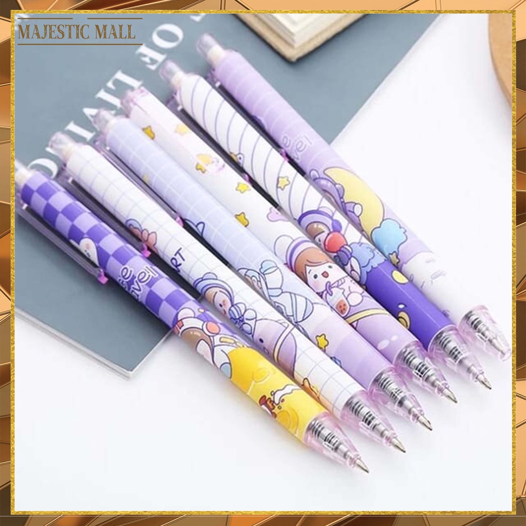 

® Pulpen Gel Motif Cartoon Pulpen Pelajar Dan Kantor Pena Lucu Purple Series Kawaii Gel Ink Pen Import COD