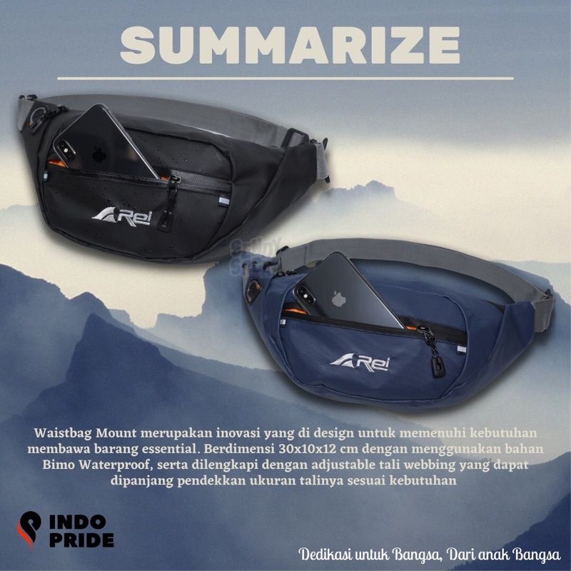 waistbag selempang premium rei anti air