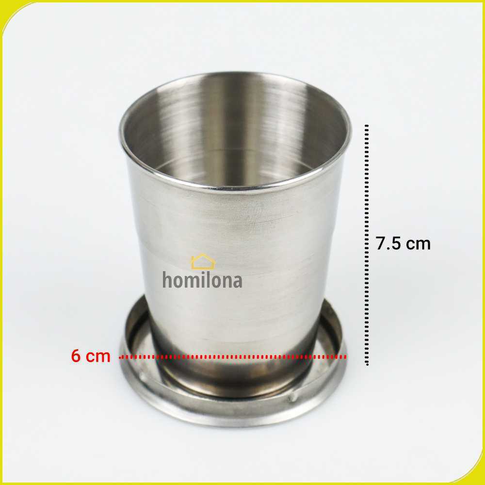 TaffSPORT Gantungan Kunci Gelas Lipat Camping 140ml - BS150