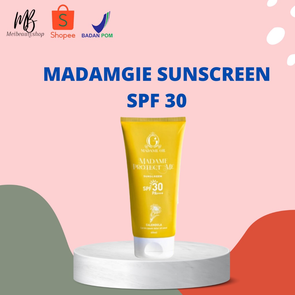Madame Gie Madame Protect Me Sunscreen SPF 30 PA +++ With Calendula - Skincare Sunblock