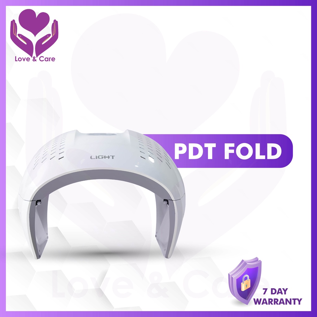 Pdt Fold 7 Warna Light Mask LED Perawatan Wajah Peremajaan Kulit Bio Light Standing