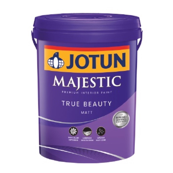 CAT TEMBOK JOTUN MAJESTIC TRUE BEAUTY MATT INTERIOR / JOTUN ABU (PLATINUM 9911) 5 KG