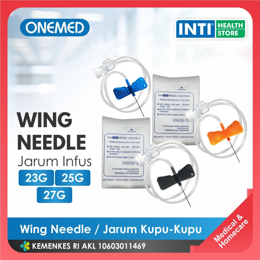 Onemed | ukuran 23 Uk 25, Uk 27 wing selang disposable