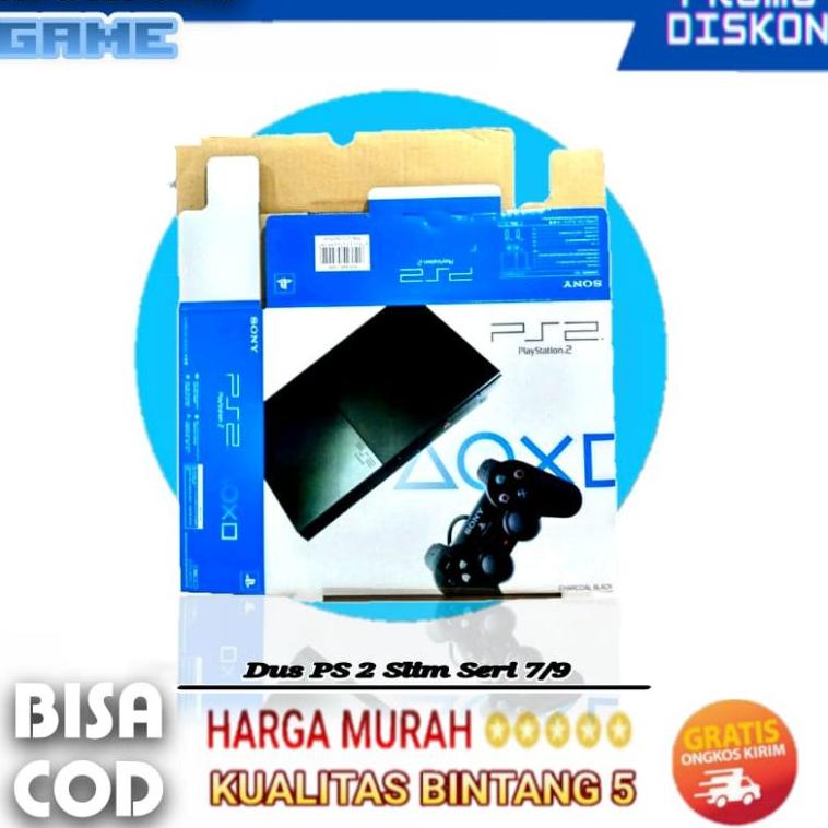 Terbaik DUS KARDUS BOX MESIN SONY PS2 SLIM SERI 7/9 PLAYSTATION 2 SLIM TIPIS FULLSET 