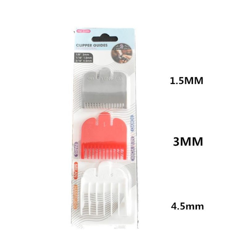 sepatu clipper potong rambut 0.5 1&amp; 1.5 (set 3pcs )  sepatu ukuran pemotong rambut alas potong rambut harga grosir