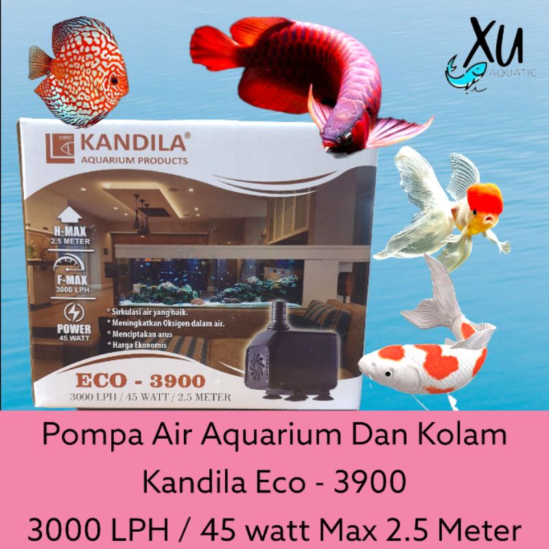 POMPA KANDILA ECO 3900 POMPA CELUP AQUARIUM KANDILA 3900 45 WAT HIDROPONIK 2,5 M