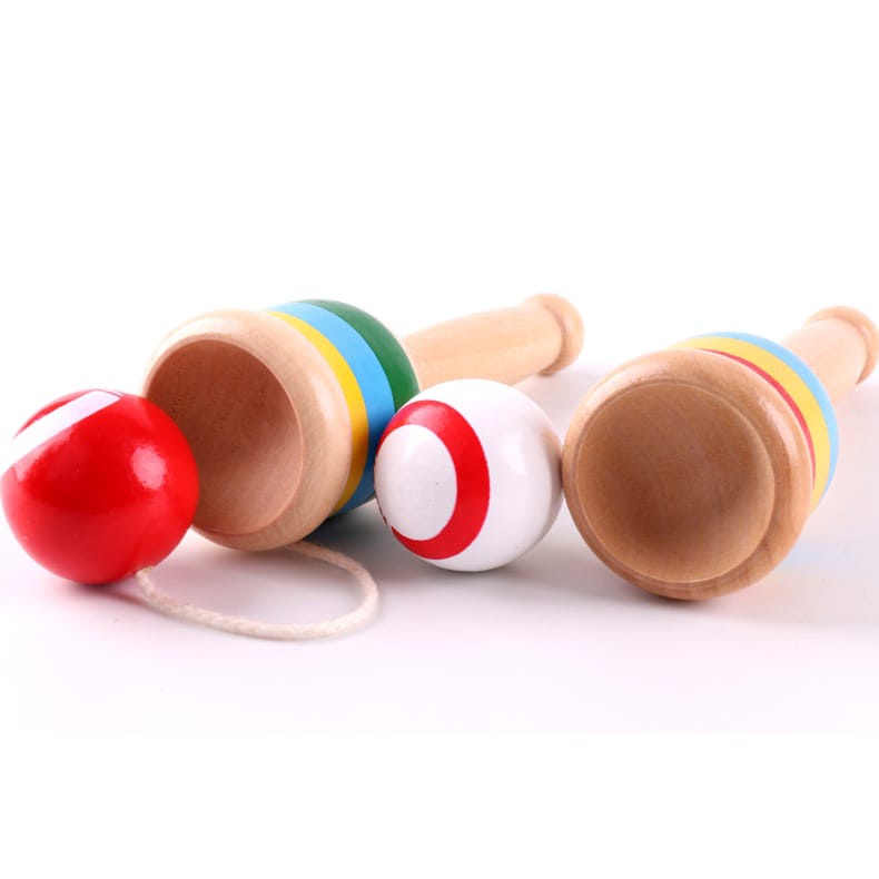 Mainan Edukasi - Wooden Skills Cup / Wooden Toy Skill Ball / Mainan Anak