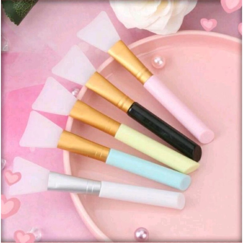 kuas masker silikon / kuas masker bening wajah impor