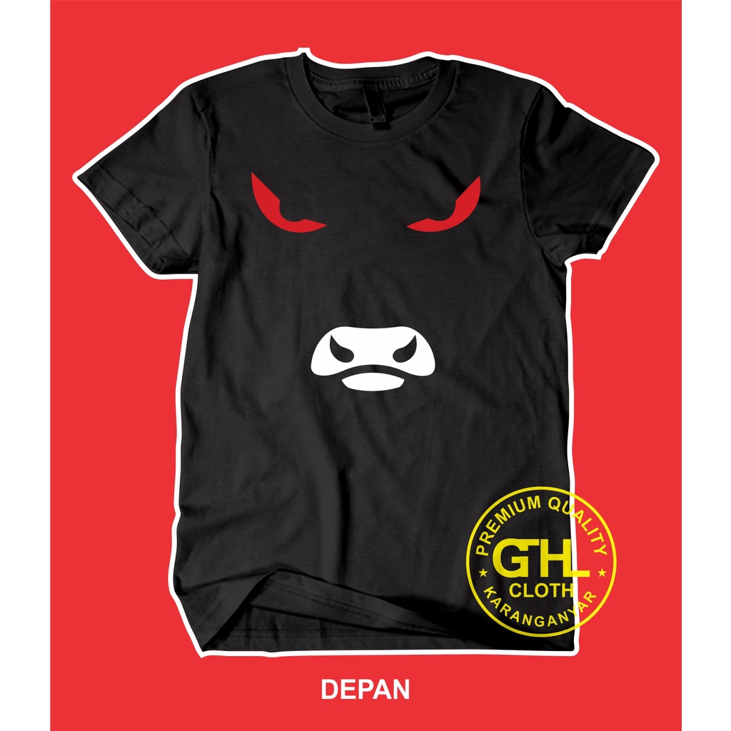 Kaos Banteng PDIP Hitam
