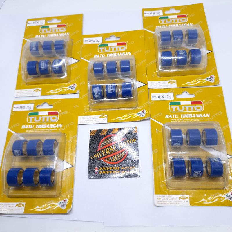 ROLLER XEON RACING 7 8 9 10 11 BAHAN KUNINGAN ROLLER RACING XEON NMAX MIO M3