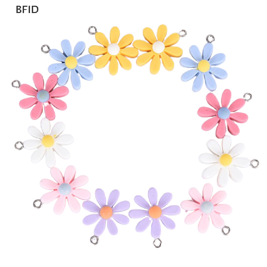 [BFID] 10pcs/set Resin Little Daisy Sun Flower Ch Liontin Membuat Perhiasan DIY Craft [ID]