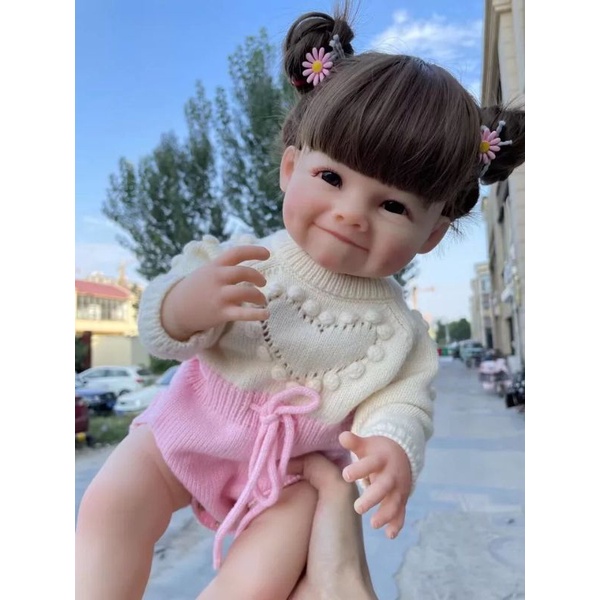 Ready Boneka Reborn Premium 55 cm Lucu Imut Full Silikon