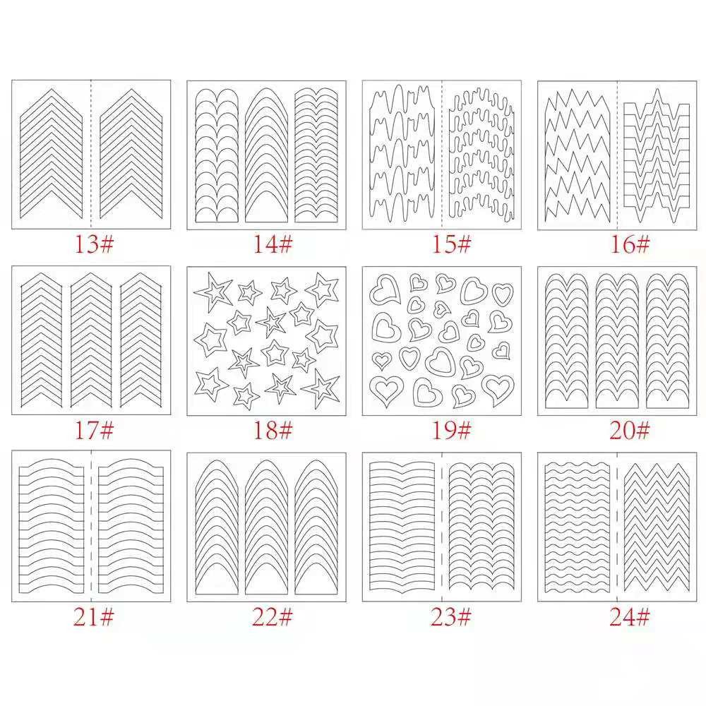 Nail Stiker 1 Lembar  Nail Art Manicure Akrilik UV