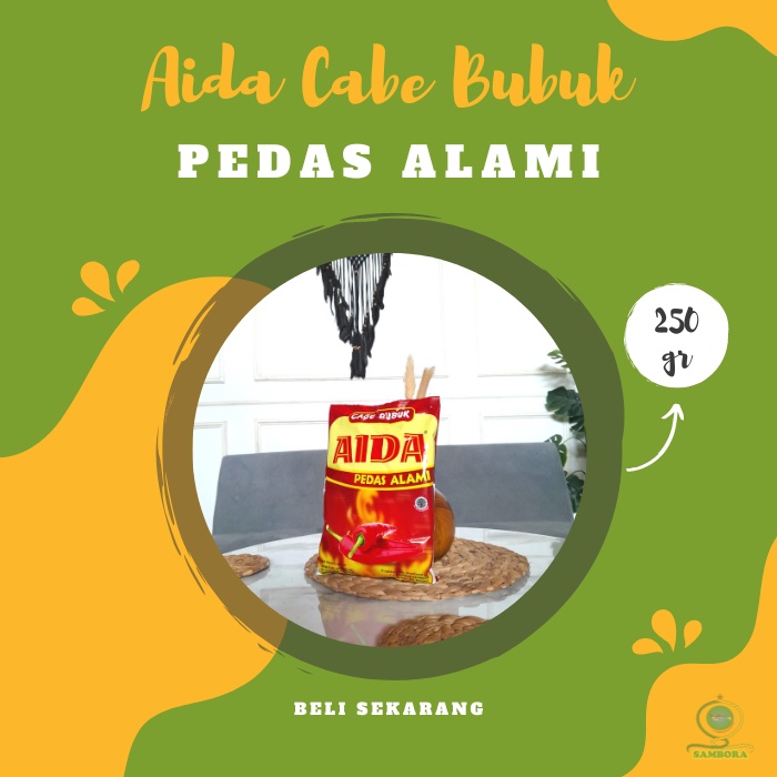 

Aida Bumbu Tabur Aida Bubuk Cabe Giling Pedas Alami Kemasan 25g x 10 Murah I Bumbu Masak Instan Bubuk Tabur Cabai Aida Bumbu Dapur I Sambora Jaya