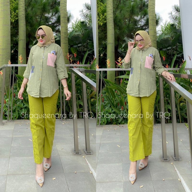Set kemeja+celana Shaqueenara By TRQ