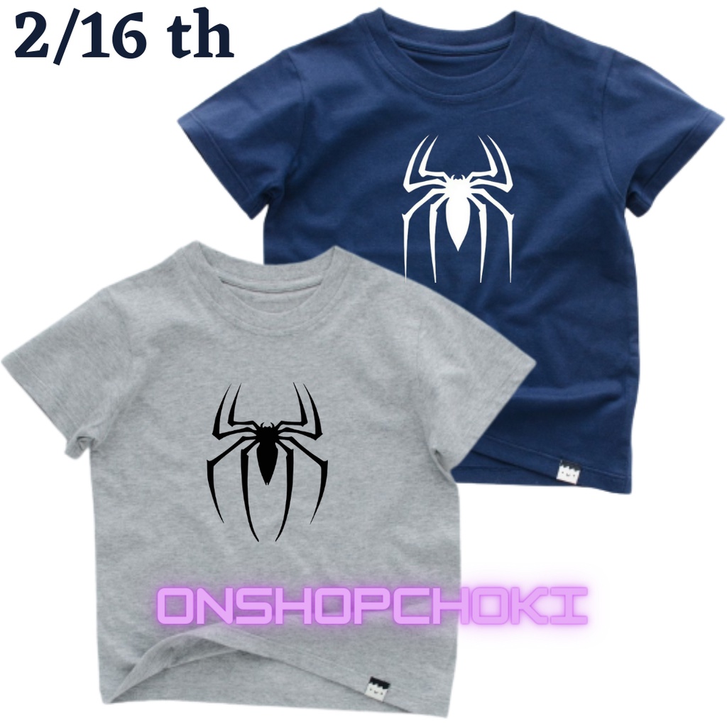 Kaos Anak-Anak Usia 2-16 LOGO Spiderman Lengan Pendek Distro Premium Kaos Anak