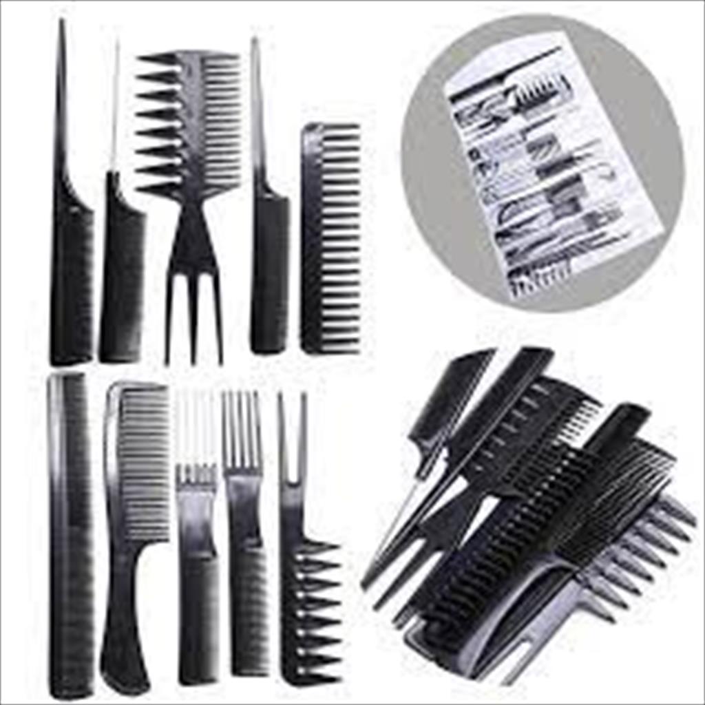 Sisir Rambut Sisir Kombinasi Lengkap Set 10 PCS Barbershop Stylish New Sisir Salon Isi 10 sisir