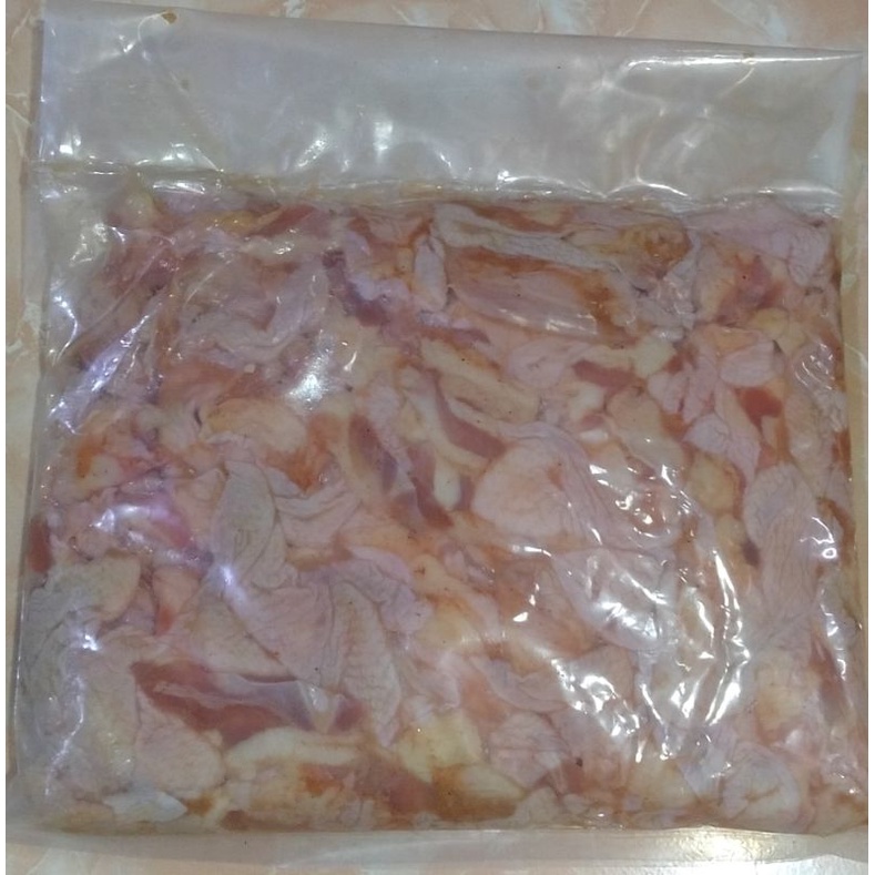 

kulit ayam bagian dada 1kg marinasi