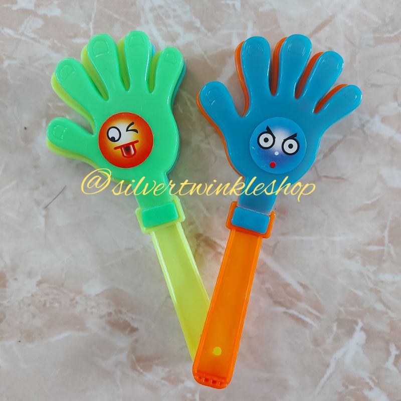 Mainan edukasi anak tepuk tangan warna warni mickey kipas satuan mini kecil hand clapper clapping ha