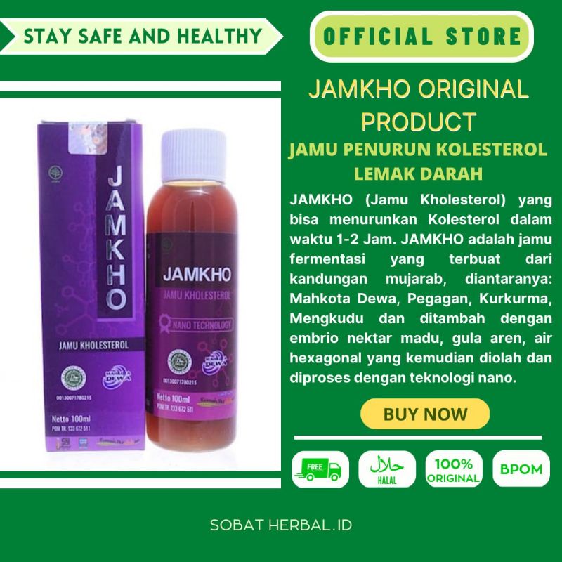 

Jamkho jamu kolesterol original minuman herbal menurunkan kolesterol asli original