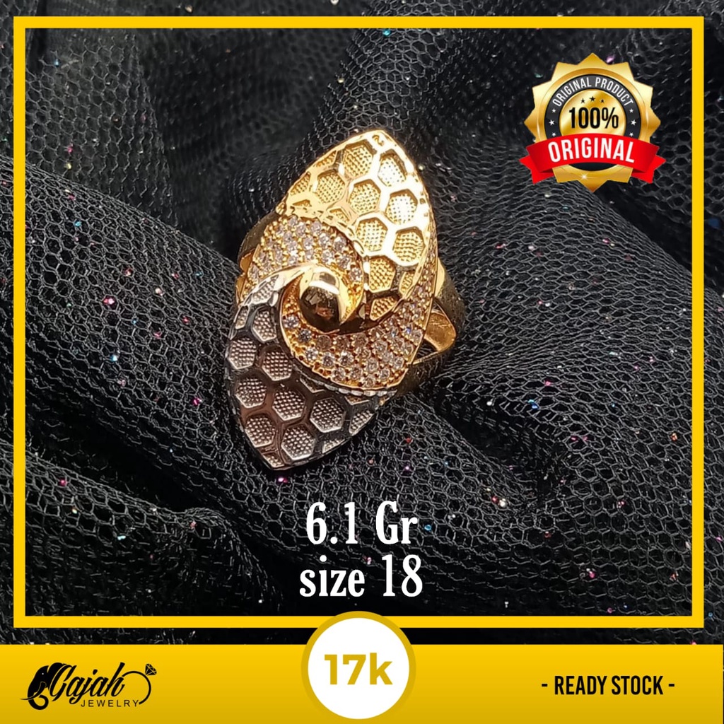 Cincin emas 17K - 6.1 gr kadar 750 - 3923