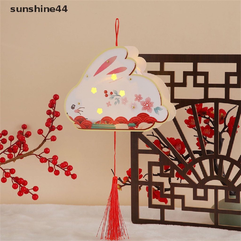 Sunshine DIY Hanging Rabbit Lantern 2023dekorasi Imlek Lampion Festival.