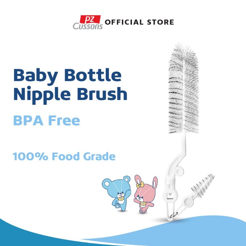 Cussons Baby Foldable Bottle Brush Rotary 360 - Cussons Bottle Nipple Brush 2in1 Rotary 360 Sikat Botol &amp; Dot Bayi - Cusson Sikat Botol Dan Dot Bayi