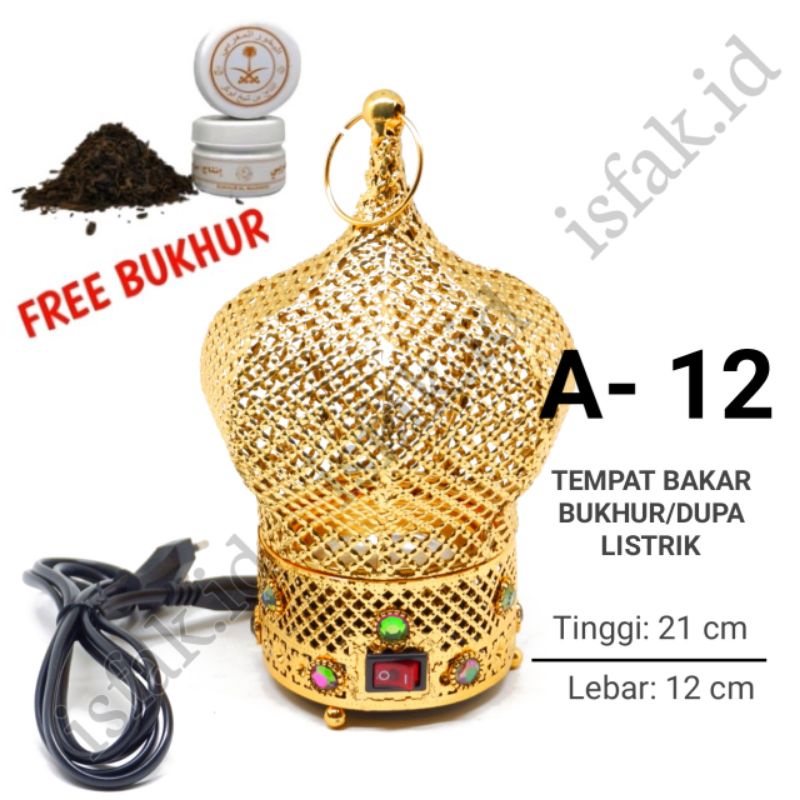 FREE BUKHUR Prapen Buhur Listrik Tempat Bakar Bukhour Elektrik Wadah Dupa Electrik Modern Tungku Aromaterapi Cantik Pendupaan Impor Mabkhara Antik Incense Burner Electric