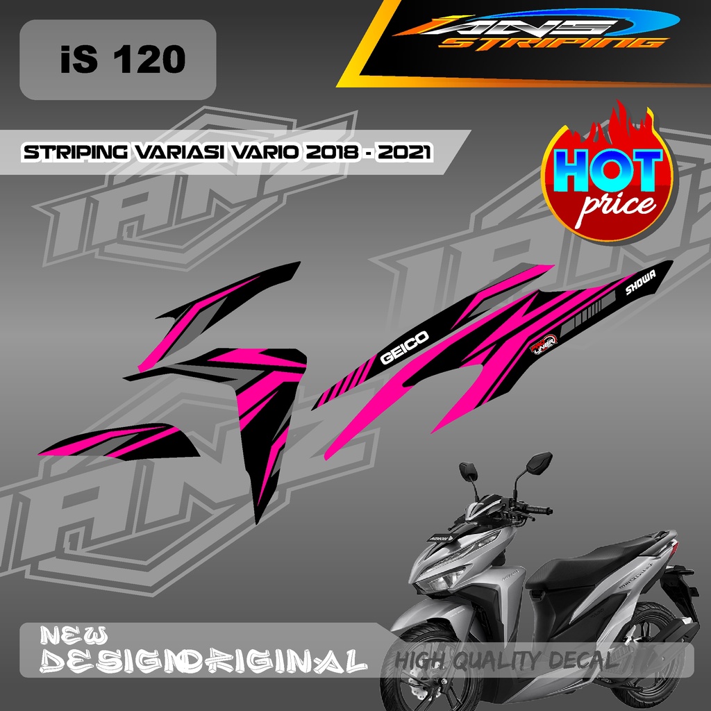 NEW DECAL STRIPING VARIO Led Vario 150 MOTIF GRAFIK RACING BAHAN HOLOGRAM / NON HOLOGRAM IS120